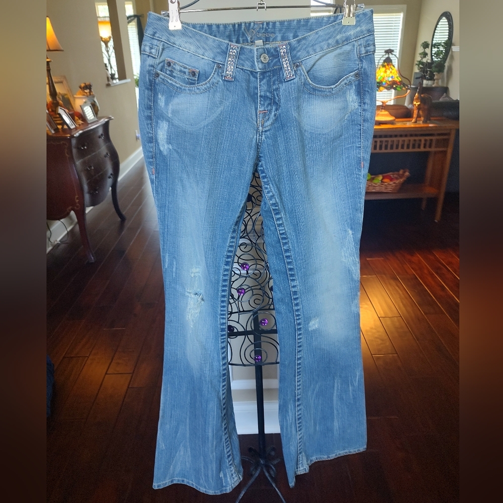 Bebe Vintage Wide Leg Jeans - Picture 2 of 9